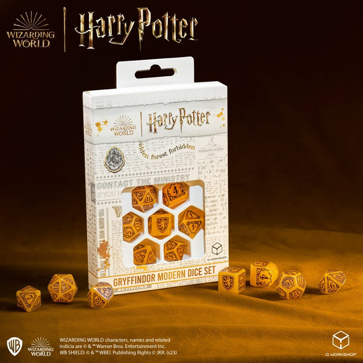 Harry Potter - Gryffindor Modern Dice Set - Gold (Q-Workshop) (190142/2023/1/B)