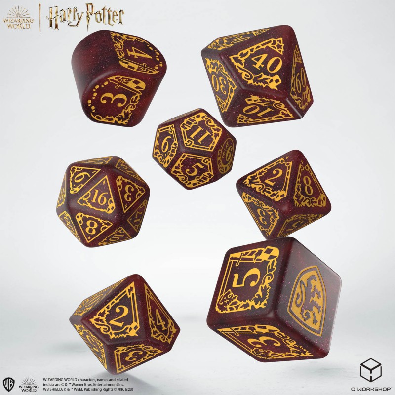 Harry Potter - Gryffindor Modern Dice Set - Red (Q-Workshop) (190142/2023/1/A)