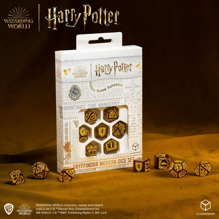 Harry Potter - Gryffindor Modern Dice Set - Red (Q-Workshop) (190142/2023/1/A)