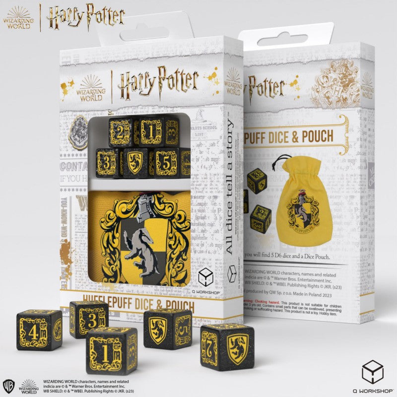 Harry Potter - Hufflepuff Dice & Pouch (Q-Workshop) (190142/2023/4/A/D6B)