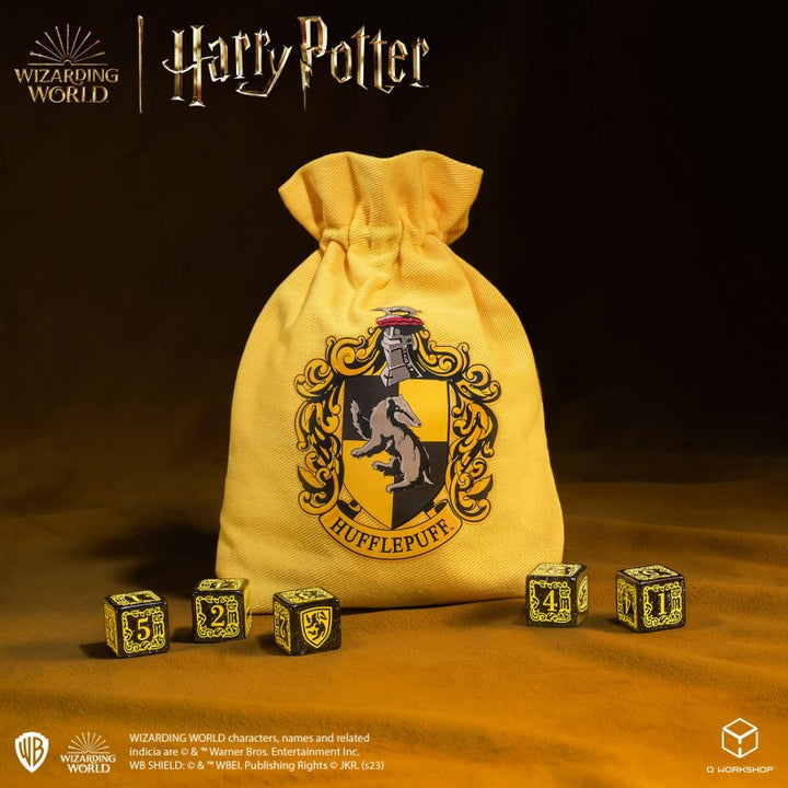 Harry Potter - Hufflepuff Dice & Pouch (Q-Workshop) (190142/2023/4/A/D6B)