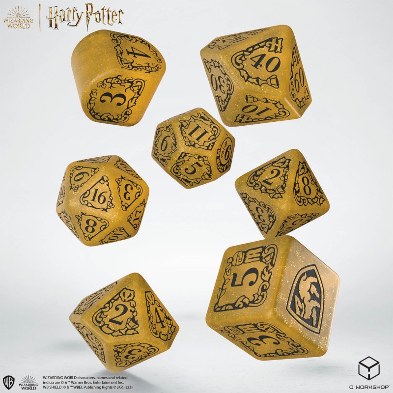 Harry Potter - Hufflepuff Modern Dice Set - Yellow (Q-Workshop) (190142/2023/4/B)