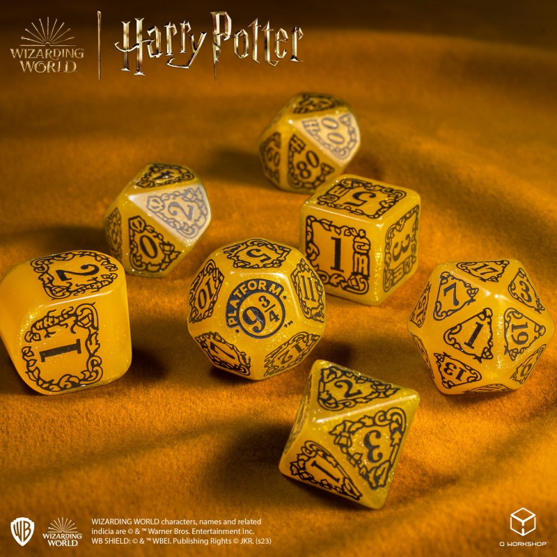 Harry Potter - Hufflepuff Modern Dice Set - Yellow (Q-Workshop) (190142/2023/4/B)