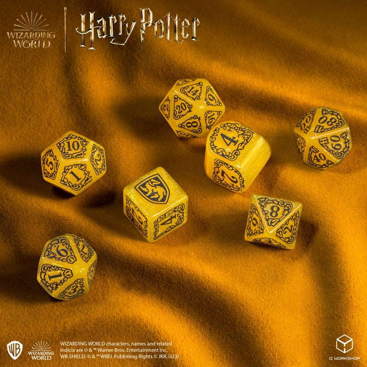 Harry Potter - Hufflepuff Modern Dice Set - Yellow (Q-Workshop) (190142/2023/4/B)