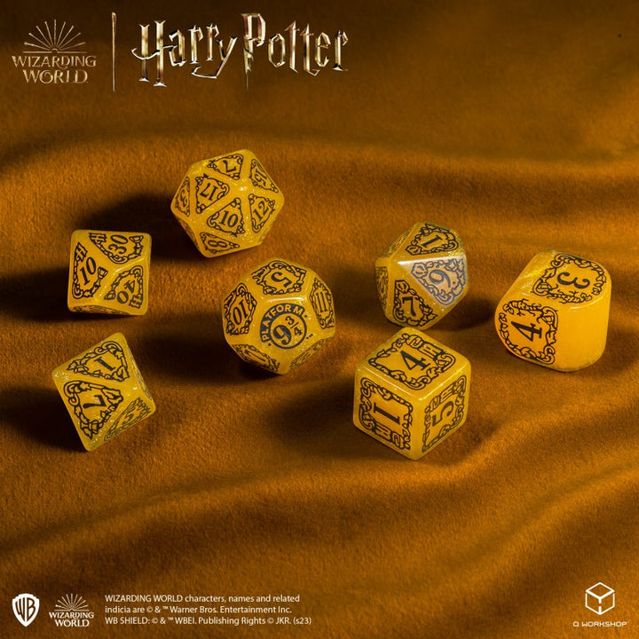 Harry Potter - Hufflepuff Modern Dice Set - Yellow (Q-Workshop) (190142/2023/4/B)