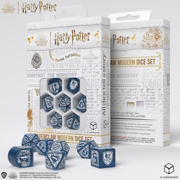 Harry Potter - Ravenclaw Modern Dice Set - Blue (Q-Workshop) (190142/2023/3/A)