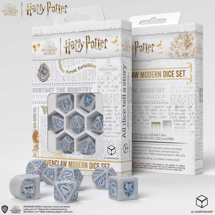 Harry Potter - Ravenclaw Modern Dice Set - White (Q-Workshop) (190142/2023/3/B)