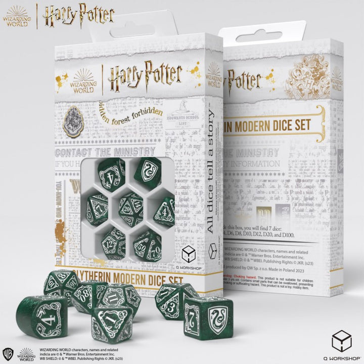 Harry Potter - Slytherin Modern Dice Set - Green (Q-Workshop) (190142/2023/2/A)