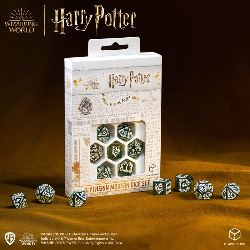 Harry Potter - Slytherin Modern Dice Set - Green (Q-Workshop) (190142/2023/2/A)