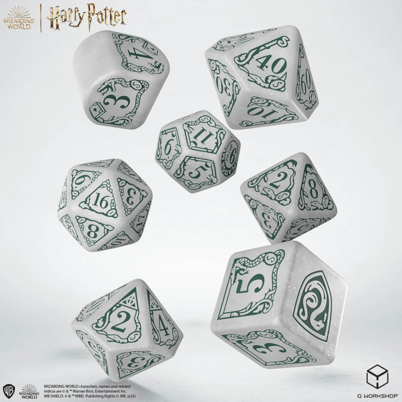 Harry Potter - Slytherin Modern Dice Set - White (Q-Workshop) (190142/2023/2/B)