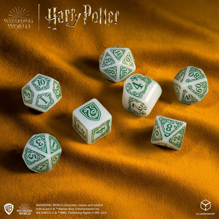 Harry Potter - Slytherin Modern Dice Set - White (Q-Workshop) (190142/2023/2/B)