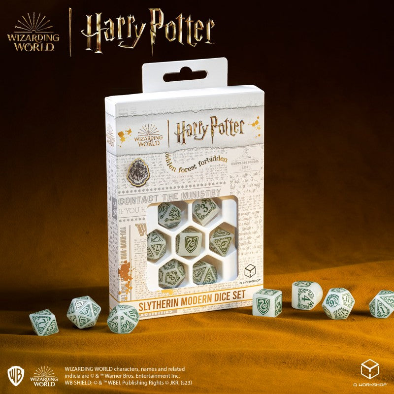 Harry Potter - Slytherin Modern Dice Set - White (Q-Workshop) (190142/2023/2/B)