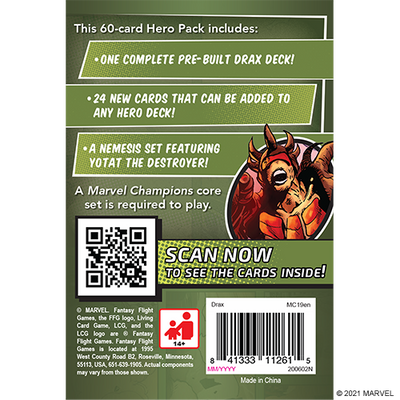 Marvel Champions: The Card Game - Drax Character Pack