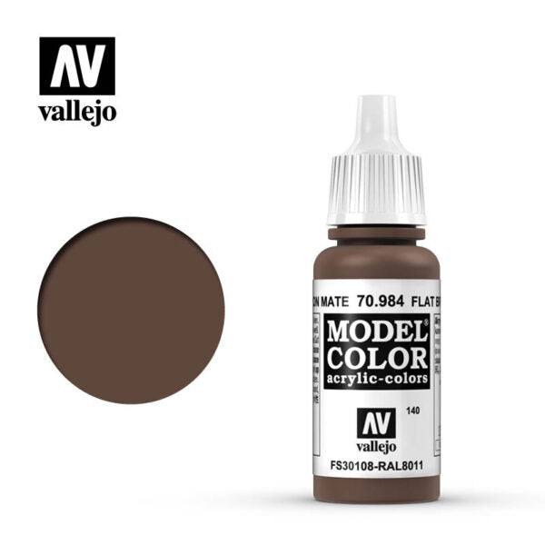 Vallejo Model Color: Flat Brown (70.984) (155)