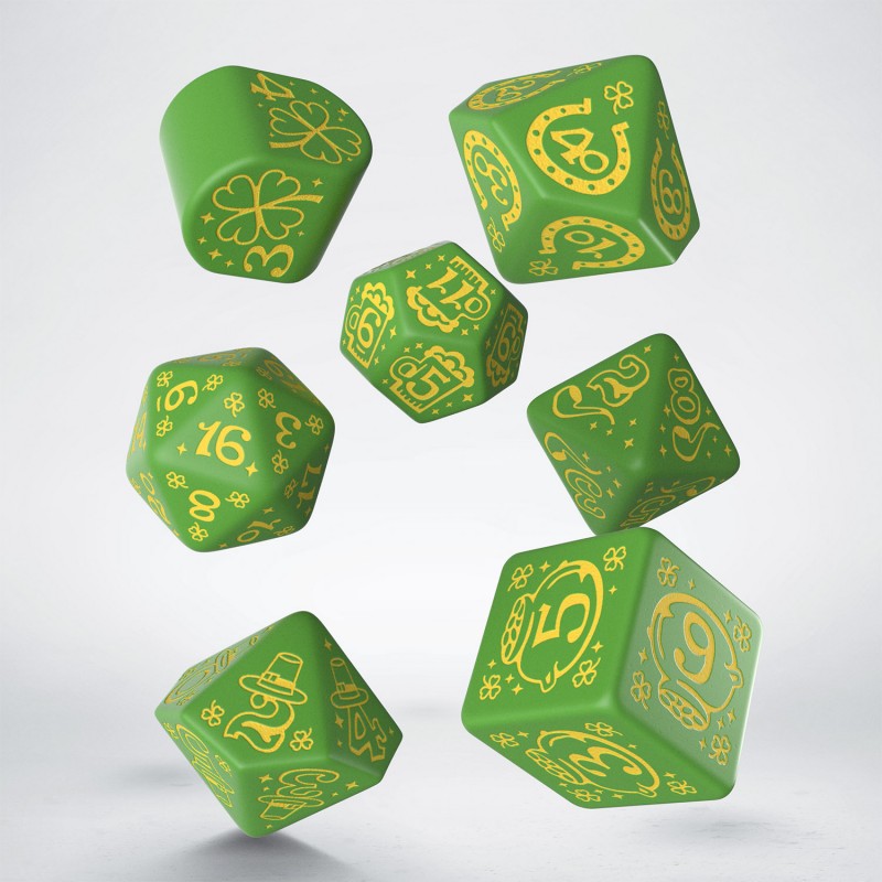 St. Patrick Modern Dice Set: Lucky Charm (Q-Workshop) (RSTP2F)