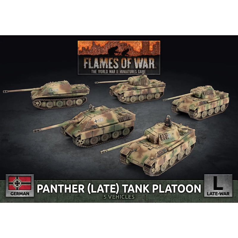 Flames of War: Panther (late 7.5cm) / Jagdpanther (8.8cm) Platoon (5x Plastic) (GBX181)