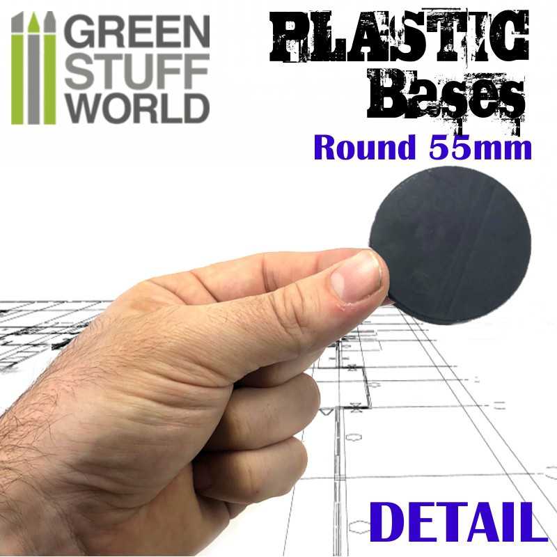 Plastic Bases - Round 55 mm BLACK (Green Stuff World)