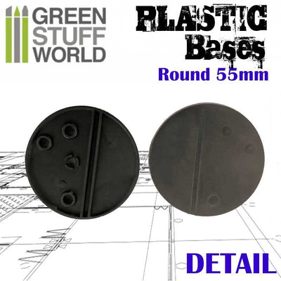 Plastic Bases - Round 55 mm BLACK (Green Stuff World)