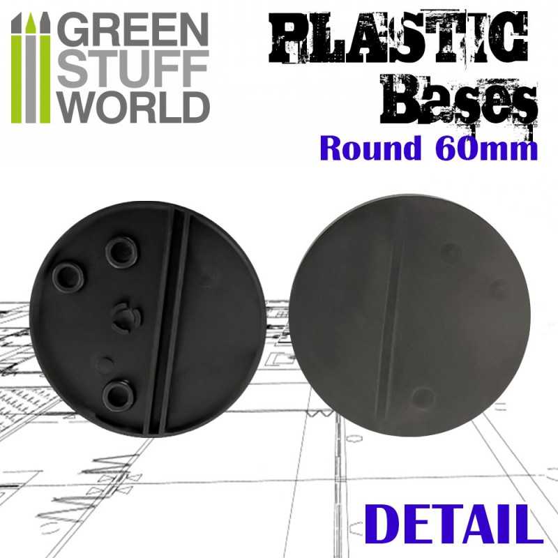 Plastic Bases - Round 60 mm BLACK (Green Stuff World)