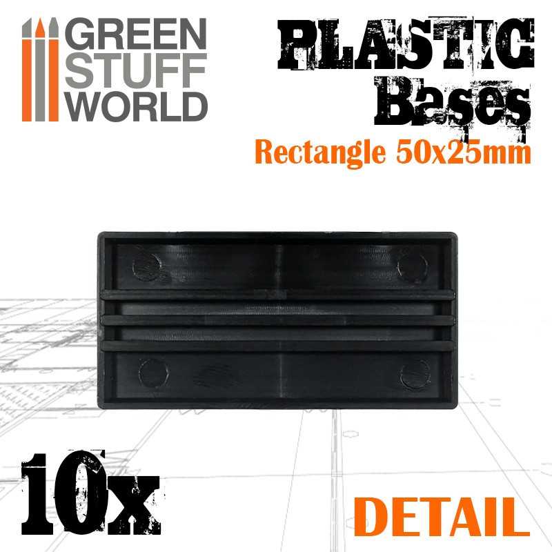 Plastic Rectangular Bases 25x50mm (Green Stuff World)