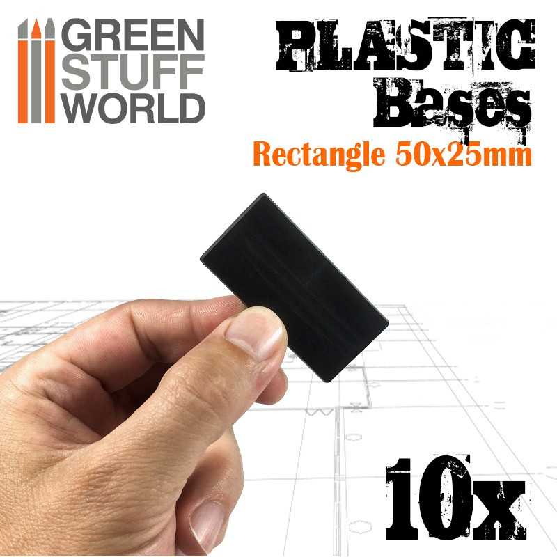 Plastic Rectangular Bases 25x50mm (Green Stuff World)