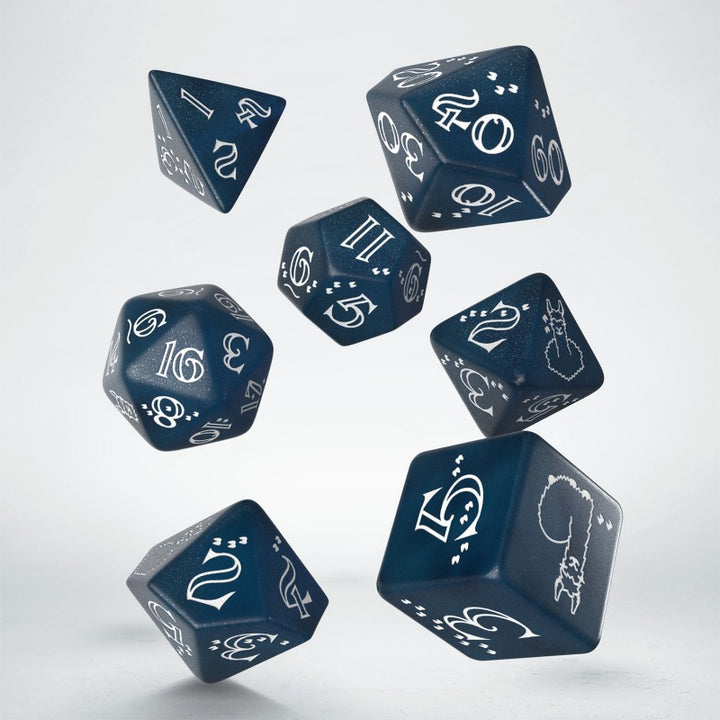 Shimmering Llama Dice Set (Glittering dark blue (Q-Workshop) (SLLA3F)
