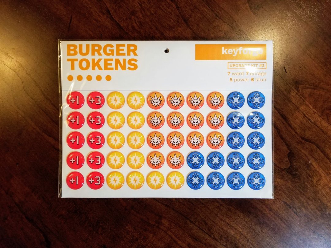 Keyforge Tokens: Upgrade #2 (Burger Tokens)