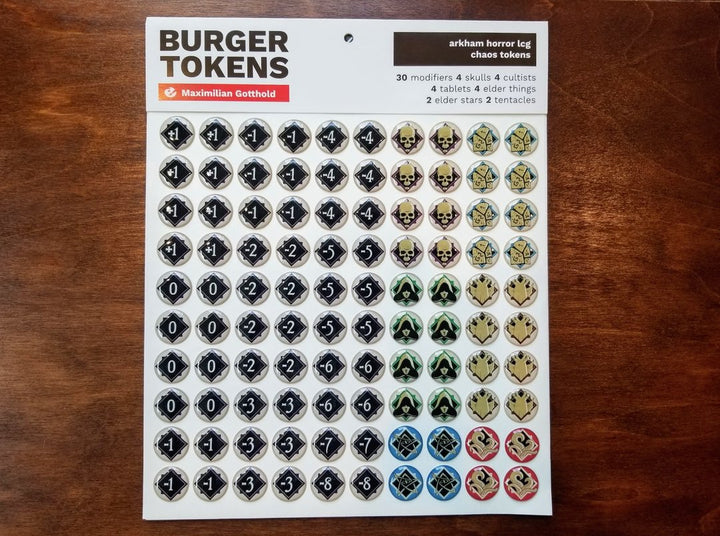 Arkham Horror: The Card Game Tokens - Chaos Token Set (Burger Tokens)