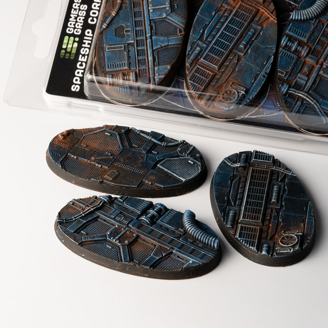GamersGrass Spaceship Corridor Bases, Oval 75mm (x3)