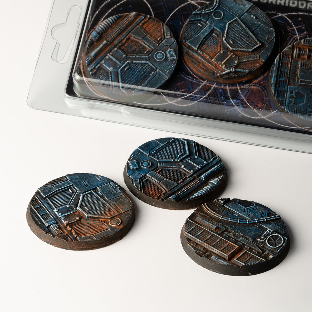 GamersGrass Spaceship Corridor Bases, Round 50mm (x3)