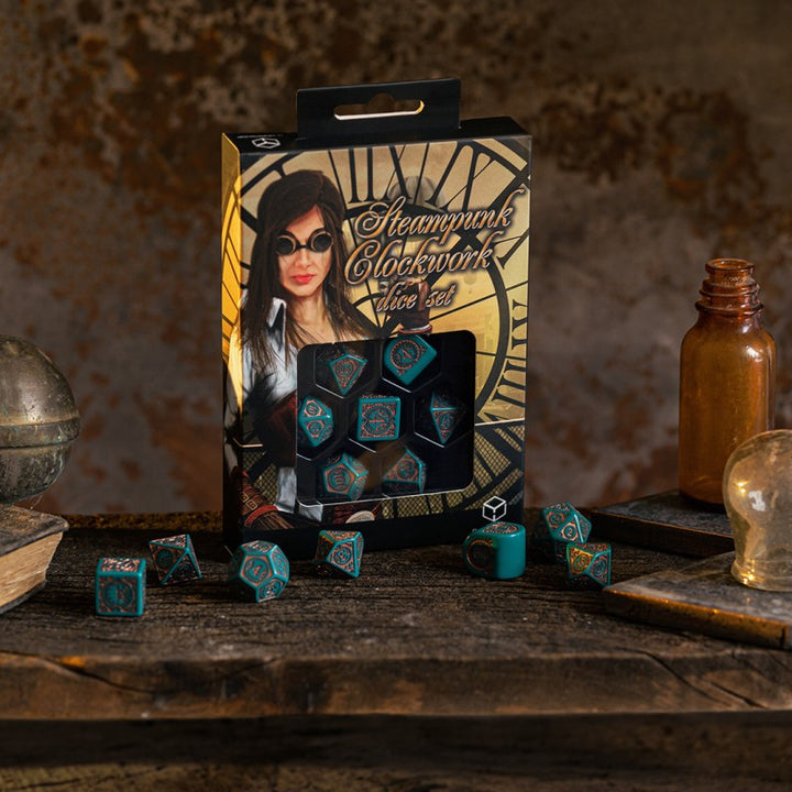 Steampunk Clockwork: Nautical Apparatus Modern Dice Set (Q-Workshop) (RSTC4H)