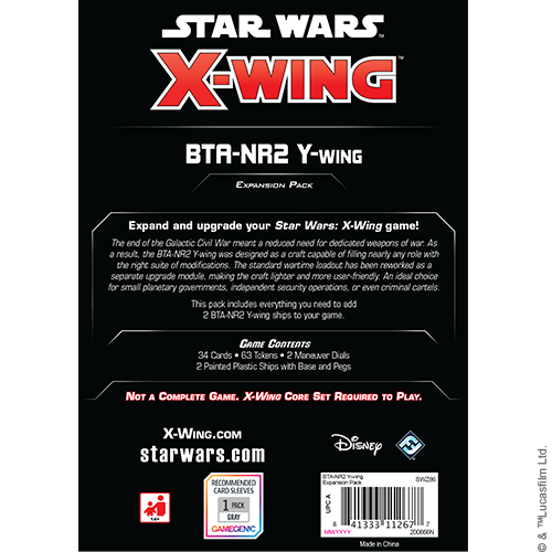 Star Wars: X-Wing (Second Edition) - BTA-NR2 Y-Wing