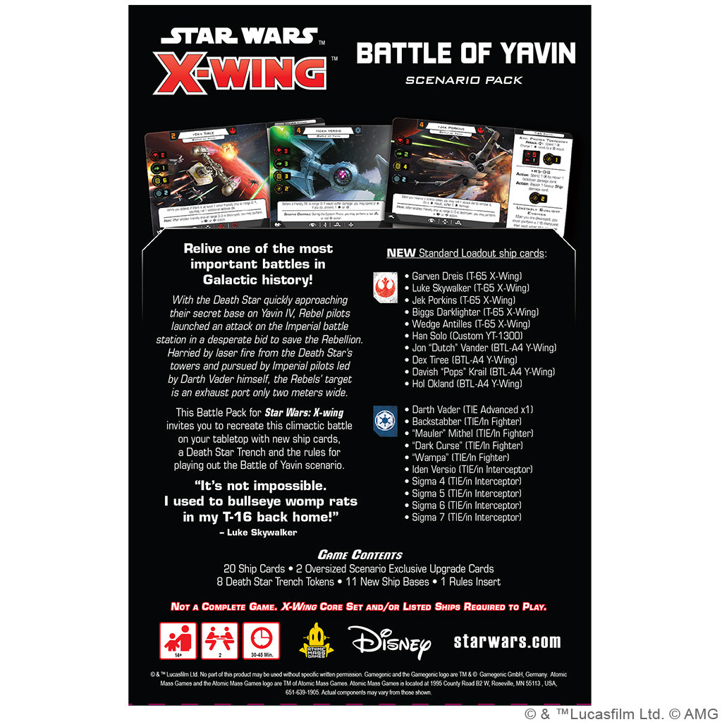 Star Wars: X-Wing (Second Edition) - Battle of Yavin Battle Pack