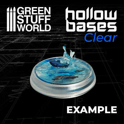 Transparent Hollow Plastic Bases - ROUND 28,5mm (Green Stuff World)