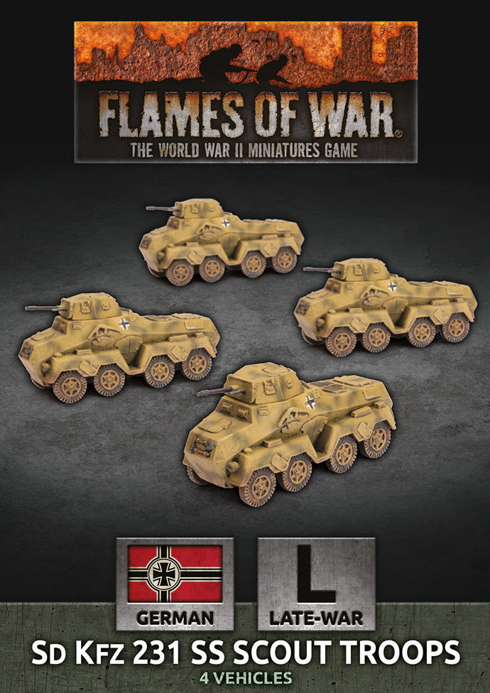 Flames of War: Sd Kfz 231 SS Scout Troops (GBX154)