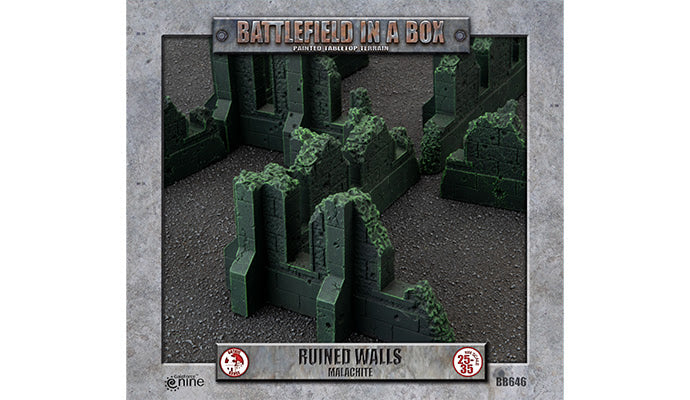 Battlefield in a Box: Gothic Battlefields - Ruined Walls - Malachite (x5) (BB646)