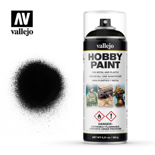 Vallejo Hobby Paint Spray: Black (28.012)
