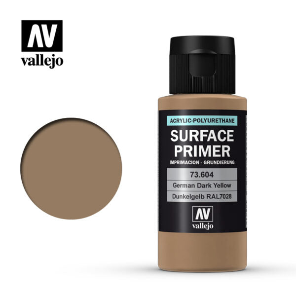 Vallejo Surface Primer: German Dark Yellow (RAL7028) (73.604)