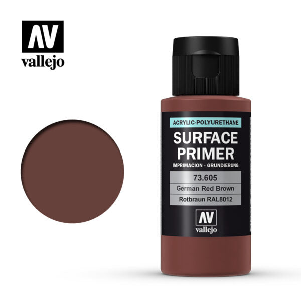 Vallejo Surface Primer: German Red Brown (RAL8012) (73.605)