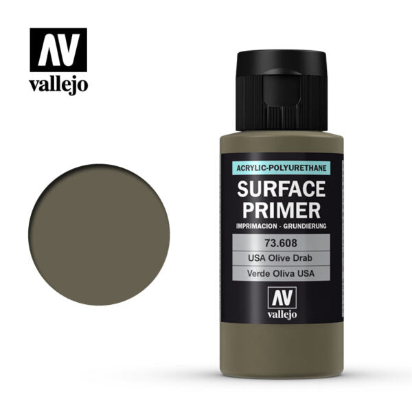 Vallejo Surface Primer: USA Olive Drab (73.608)