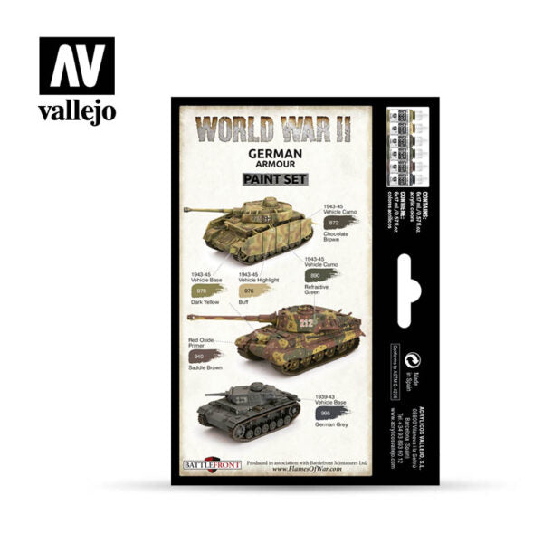 Vallejo Paint Set: WWII German Armour (70.205)