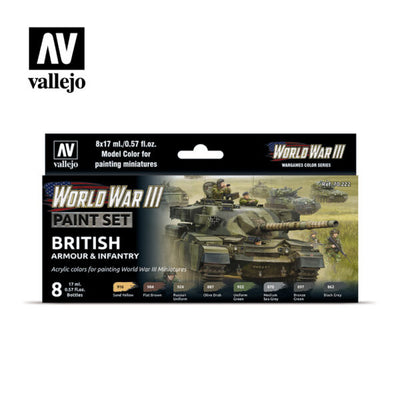 Vallejo Paint Set: WWIII British Armour & Infantry (70.222)