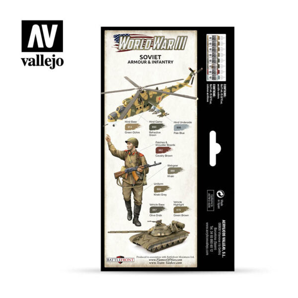 Vallejo Paint Set: WWIII Soviet Armour & Infantry (70.221)