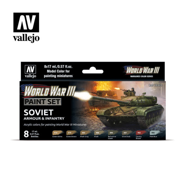 Vallejo Paint Set: WWIII Soviet Armour & Infantry (70.221)