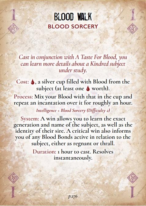 Vampire: The Masquerade - Discipline & Blood Sorcery Card Decks