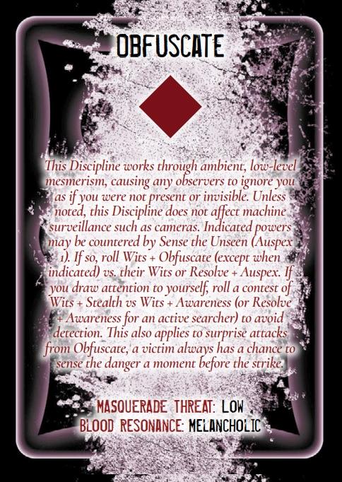 Vampire: The Masquerade - Discipline & Blood Sorcery Card Decks