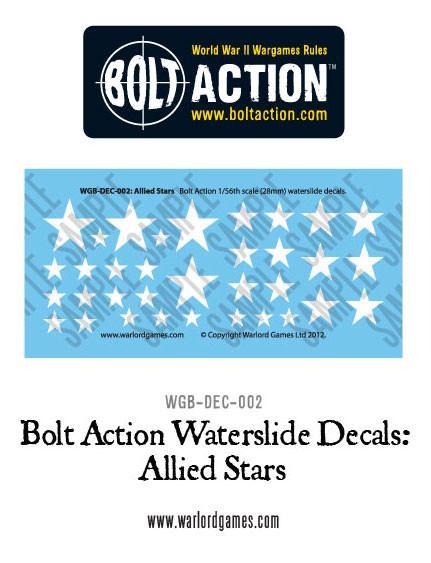Bolt Action: Decals - Allied Stars