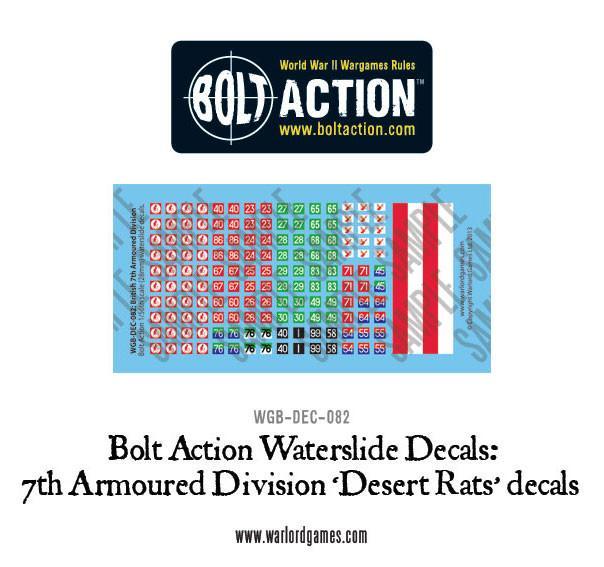 Bolt Action: Decals - 7th Armoured Division &