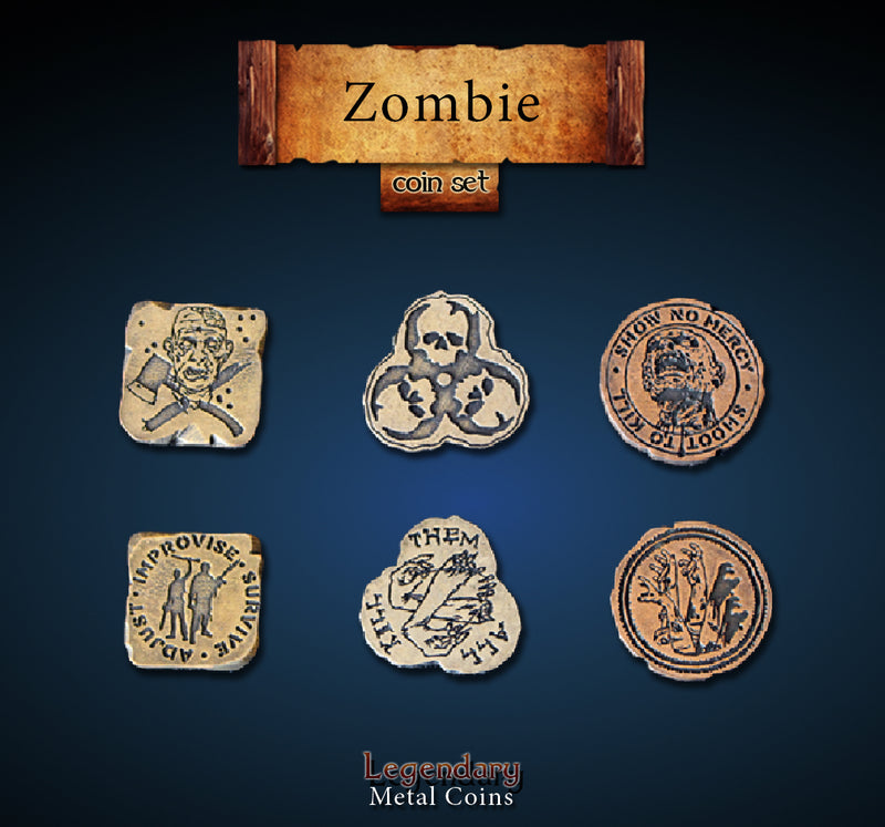 Legendary Metal Coins - Zombie Coin Set (Drawlab)