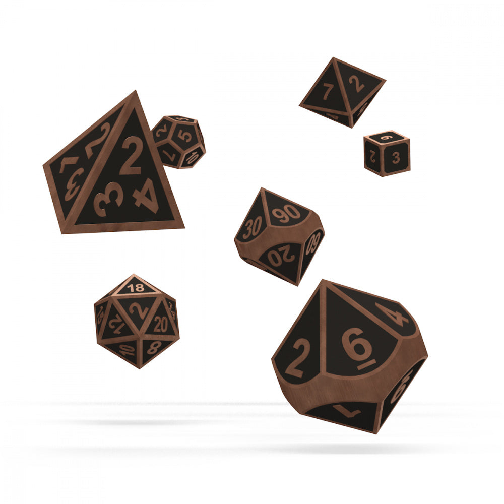 Oakie Doakie Dice RPG Set Metal Dice - Steampunk (7)